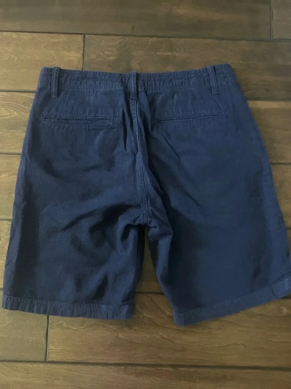 14th & Union Linen 8in Shorts - Slim Fit Men's Size 30 - Navy & Tan